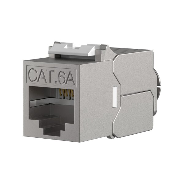 RJ45 Keystone STP Cat.6A – 500MHz, vollgeschirmt, komponentenzertifiziert