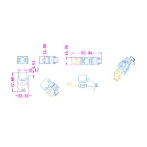 RJ45 Keystone STP Cat.6A – 500MHz, vollgeschirmt, komponentenzertifiziert