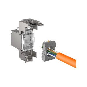 24er Set RJ45 Keystone Cat.6A Slimline – 10Gbit, vollgeschirmt, werkzeuglos