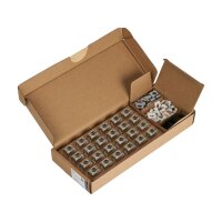 24er Set RJ45 Keystone Cat.6A Slimline – 10Gbit, vollgeschirmt, werkzeuglos