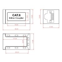Modular-Adapter RJ45 STP Cat.6 – Geschirmte Verbindungskupplung
