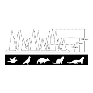 Taubenabwehr Spikes PP 3-reihig, 10er-Set (40 cm) –...