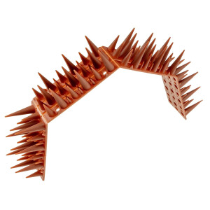 Taubenabwehr Spikes 10er Set Kunststoff, 400x42x36mm, verschiedene Farben Ziegelrot