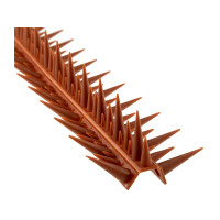 Taubenabwehr Spikes 10er Set Kunststoff, 400x42x36mm, verschiedene Farben Ziegelrot