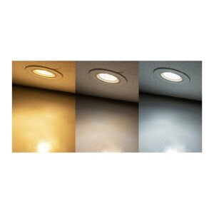ChiliTec LED Einbauleuchte Umschaltbare Lichtfarbe 72 mm | Direkt 230 V