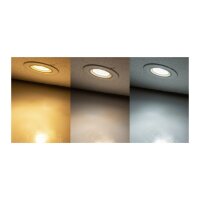 ChiliTec LED Einbauleuchte Umschaltbare Lichtfarbe 72 mm | Direkt 230 V