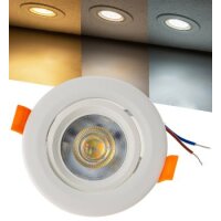 ChiliTec LED Einbauleuchte Umschaltbare Lichtfarbe 72 mm | Direkt 230 V