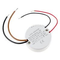 LED-Trafo CT-18E – 0,5–18W Slimline, rund, 12V Konstantspannung