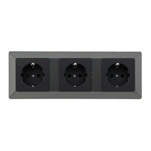 Elektroinstallation Komplett Set 59-teilig – Steckdosen, Schalter & TV-Dosen Anthrazit