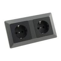 Elektroinstallation Komplett Set 59-teilig – Steckdosen, Schalter & TV-Dosen Anthrazit