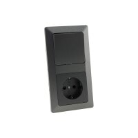 Elektroinstallation Komplett Set 59-teilig – Steckdosen, Schalter & TV-Dosen Anthrazit