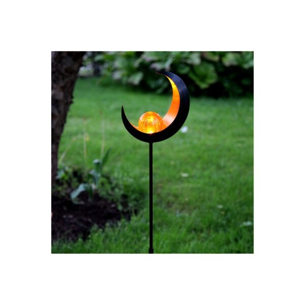 Solarleuchte Melilla – LED Bernsteinlicht, IP44, solarbetrieben, 85?cm für Garten & Terrasse