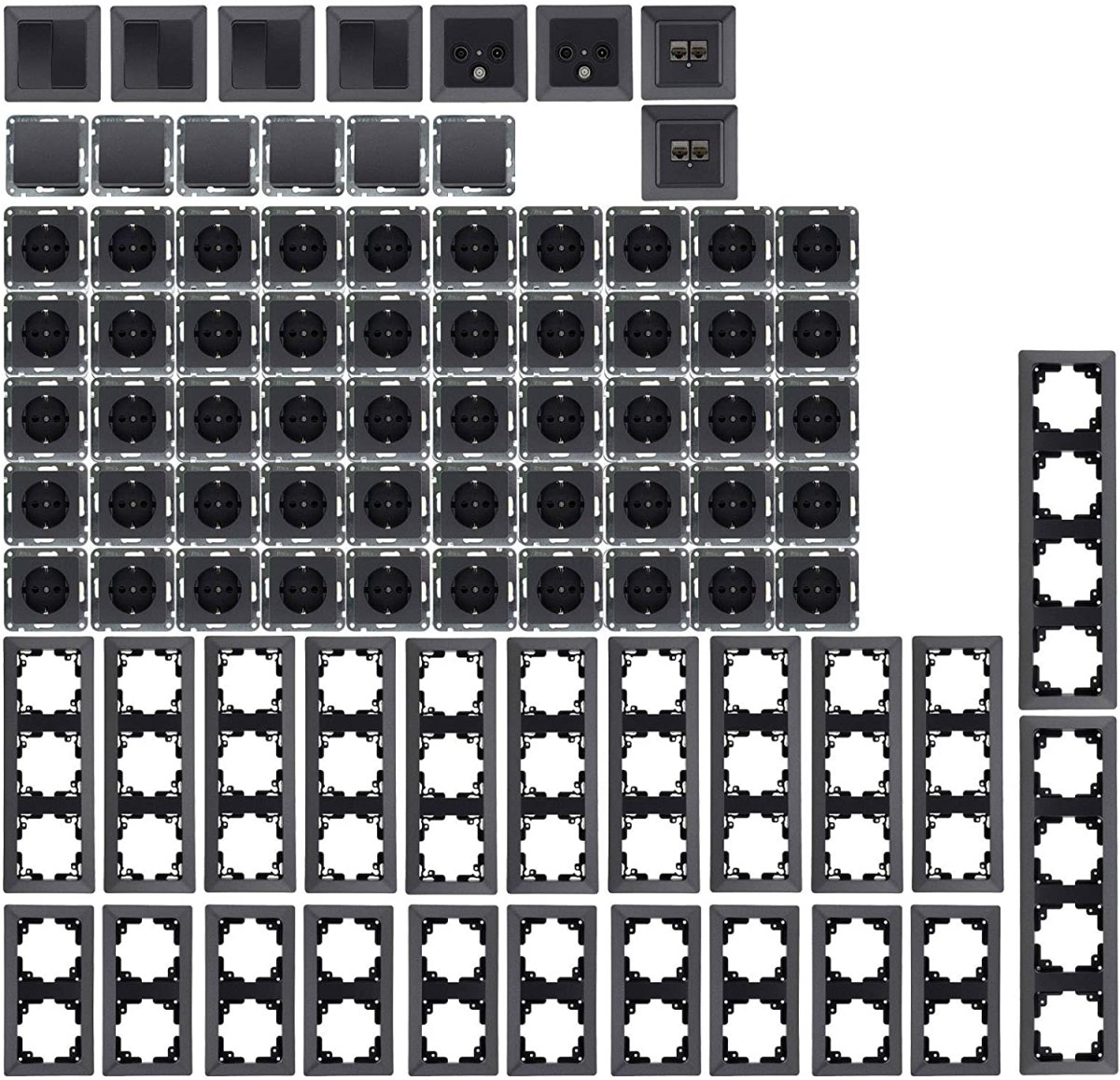 MILOS Schalterprogramm Elektro-Installationsserie Schalterserie Komponenten UP 