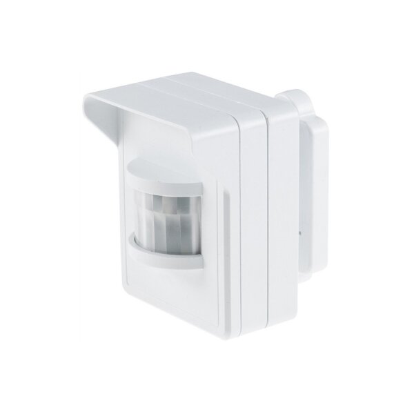 Funk-Bewegungsmelder für "Pilota Casa" IP44, 90°/8m PIR, Aufputz, weiß