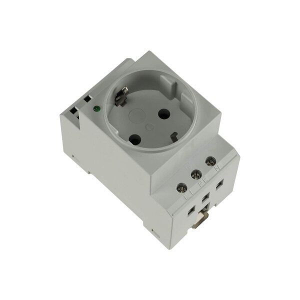 Hongfa Schutzkontakt-Steckdose für Hutschiene – 250 V, 16 A, LED-Statusanzeige, IP20