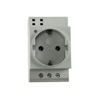 Hongfa Schutzkontakt-Steckdose für Hutschiene – 250 V, 16 A, LED-Statusanzeige, IP20