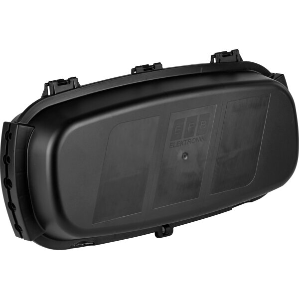 EFB Elektronik Outdoor-Box IP54 – klappbar, abschließbar, schwarz, aus recyceltem Kunststoff