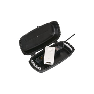 EFB Elektronik Outdoor-Box IP54 – klappbar, abschließbar, schwarz, aus recyceltem Kunststoff