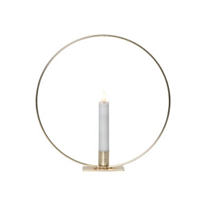 Dekoration FLAMME RING mit Fuß in "Messing"