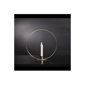 Dekoration FLAMME RING mit Fuß in "Messing"