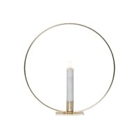 Dekoration FLAMME RING mit Fuß in "Messing"