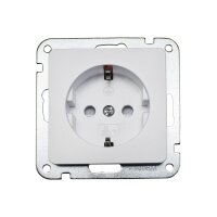 MILOS Steckdose weiß matt | Schutzkontakt 250V 16A | Klemmanschluss | UP Dose
