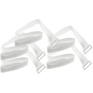 5er Set Klettband mit Öse in schwarz oder weiss