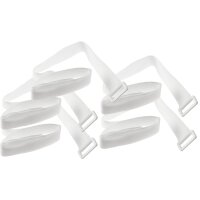 5er Set Klettband mit Öse in schwarz oder weiss