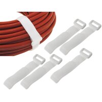 5er Set Klettband mit Öse in schwarz oder weiss