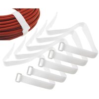 5er Set Klettband mit Öse in schwarz oder weiss