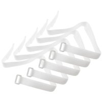 5er Set Klettband mit Öse in schwarz oder weiss