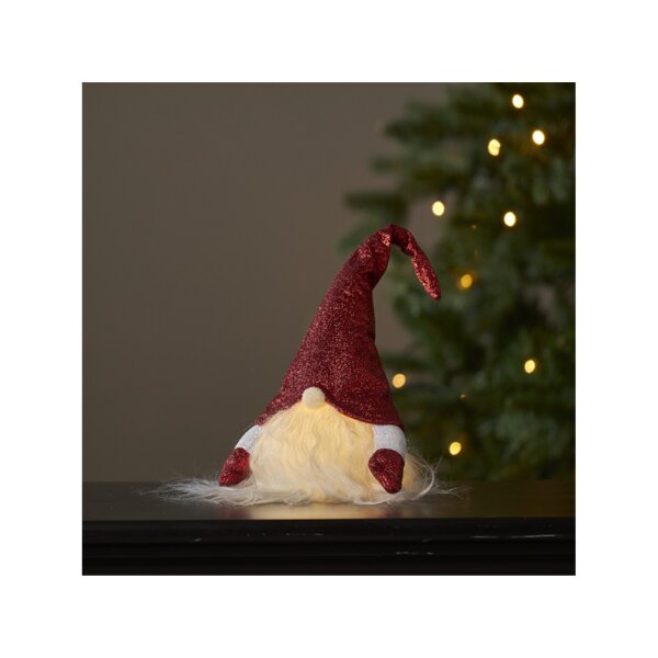 LED-Stoff Figur Zwerg mit Zipfelmütze / Wichtel