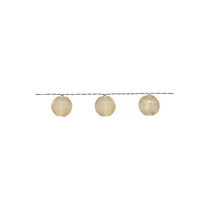 Solarlichterkette Festival – 10 goldene LED-Kugeln, warmweiß, IP44
