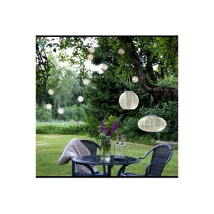 Solarlichterkette Festival – 10 goldene LED-Kugeln, warmweiß, IP44