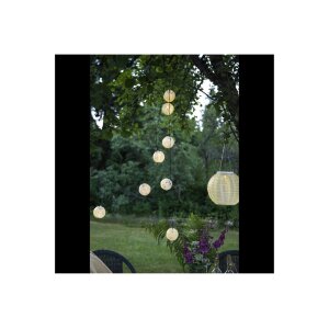 Solarlichterkette Festival – 10 goldene LED-Kugeln, warmweiß, IP44