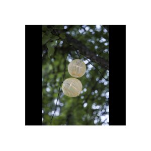 Solarlichterkette Festival – 10 goldene LED-Kugeln, warmweiß, IP44