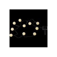 Solarlichterkette Festival – 10 goldene LED-Kugeln, warmweiß, IP44