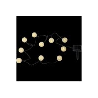 Solarlichterkette Festival – 10 goldene LED-Kugeln, warmweiß, IP44