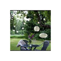 Solarlichterkette Festival – 10 goldene LED-Kugeln, warmweiß, IP44