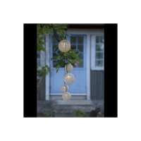 Solarlichterkette Festival – 10 goldene LED-Kugeln, warmweiß, IP44