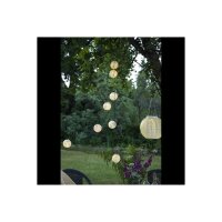 Solarlichterkette Festival – 10 goldene LED-Kugeln, warmweiß, IP44