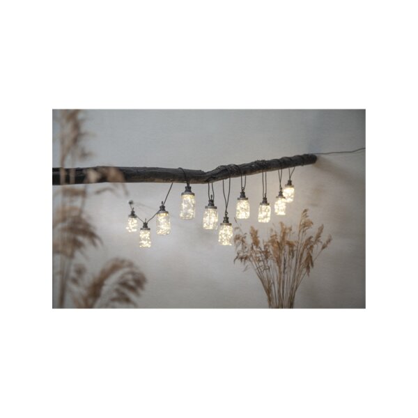 Solarlichterkette Circus Bottle – 10 LED-Flaschen, warmweiß, IP44, 4,5?m