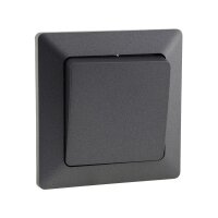 MILOS Taster mit 1-fach Rahmen Abnehmbar Unterputz Einbau I Anthrazit