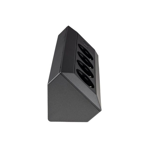 4-fach Steckdosenblock in Anthrazit