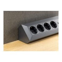 4-fach Steckdosenblock in Anthrazit