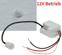 Mini Einbau Bewegungsmelder 12V= DC 5A 1-60W LED geeignet 56x34x25mm Micro Einbau Sensor Weiß
