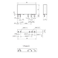 Hongfa HF41F ZS Printrelais – 1 Wechsler, 12V/24V, 6A, AgNi, schmal