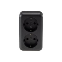 FASKO Doppel-Steckdose in Anthrazit