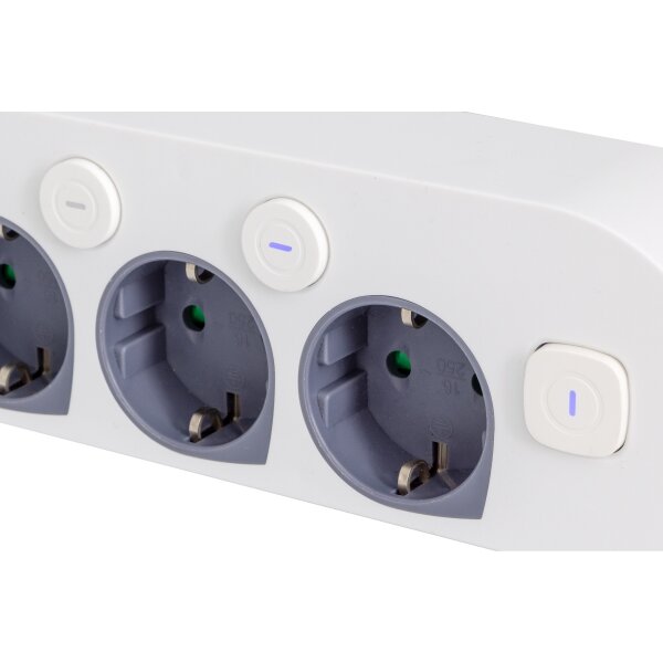 4-fach Steckdosenleiste mit USB-A/C – Einzelschaltung, 1,5 m Kabel, 3680 W