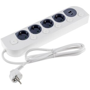 4-fach Steckdosenleiste mit USB-A/C –...